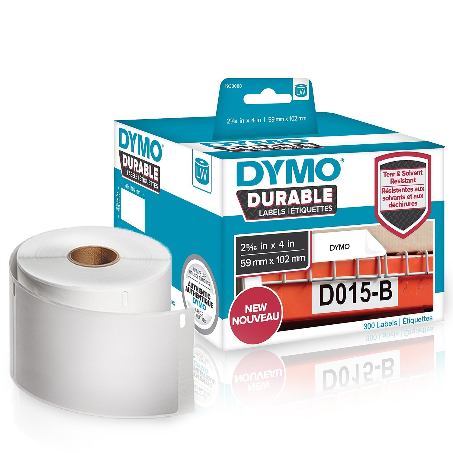 DYMO 2112290 LabelWriter Durable Industrial Labels 59 x 102 mm